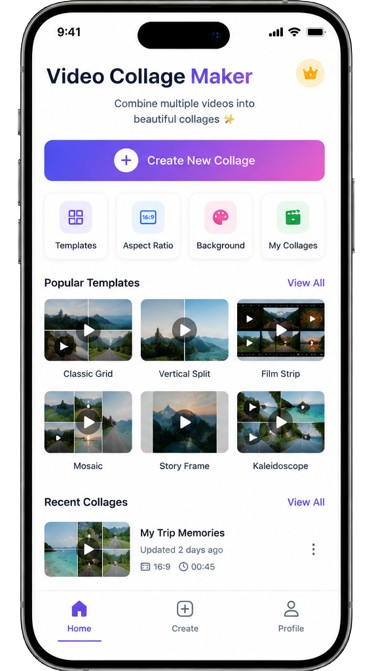 Video Collage Maker editor